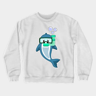 Dolphin Diver Snorkel Crewneck Sweatshirt